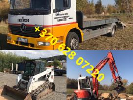 Ekskavatoriaus/bobcat nuoma, transportavimas pasl.