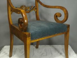 Kreslas kede fotelis Biedermeier st. Restauruotas