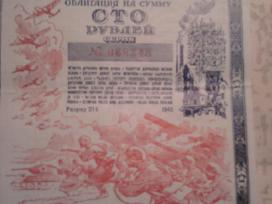 100 rublių obligacija 1945