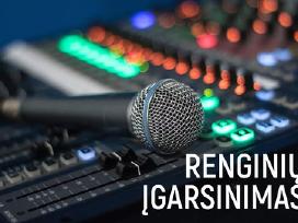 Renginių įgarsinimas, scenos pakylos.