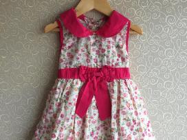 Plona suknytė su gėlytėm ir kaspinėliu 12m 80-86cm