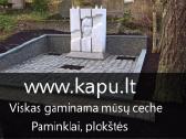 Kapų Tvarkymas, Paminklų gamyba, Plokštės kapams