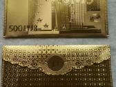 Suvenyriniai aukso spalvos euro banknotai - nuotraukos Nr. 13