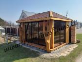 Pavėsinės , su stumdomais stiklais 3x4