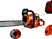 Benzininis grandininis pjūklas Champion 2.9 Kw su - nuotraukos Nr. 2