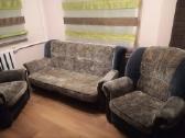 Minkštas baldų komplektas (sofa–lova, 2 foteliai)