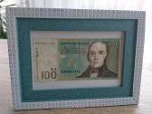 Litų banknotai rėmelyje - gera dovana prisiminimui