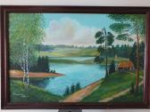 Prieškarinė tapyba. Kaimo vaizdas. 100 Eur - nuotraukos Nr. 4