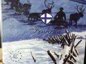 Suomijos euro monetu rinkinys pakuoteje uz penkis