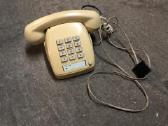 Vintazinis telefono aparatas, lentynele, atsakikli - nuotraukos Nr. 3