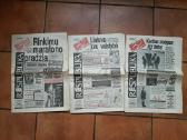 1990-1991 metų "Respublikos" bulvar. laikraščiai