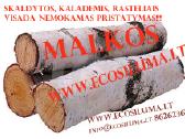 Malkos rąstais, kaladėmis, skaldytos. Įvairiais ki - nuotraukos Nr. 9
