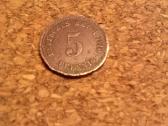 Monetos. 5 pfennig 1904m