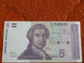 Kroatija 5 Dinarai 1991m. Unc