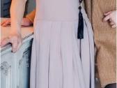Nude ilga suknelė
