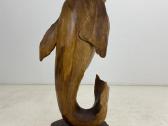 Medinė delfino skulptūra - nuotraukos Nr. 3