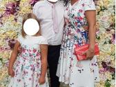 140 cm suknelė dukrai ir 38 dydžio suknelė mamai