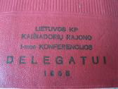 1958 Lietuvos Kp Delegatui.. .zr. foto. - nuotraukos Nr. 2