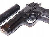 Beretta – Airsoft metalinis pistoletas su duslintu - nuotraukos Nr. 2