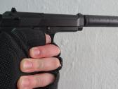 Beretta – Airsoft metalinis pistoletas su duslintu - nuotraukos Nr. 4