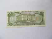 50 colones , Kosta Rika , 1993 unc - nuotraukos Nr. 2