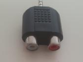 Perėjimas 2.5mm kištukas-2xrca lizdai 2.5mm Rca
