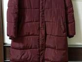 Ilgas bordo spalvos paltas (l/XL dydis)