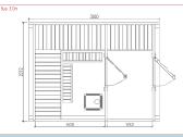 Kvadratinė sauna pirtis 3m - nuotraukos Nr. 14