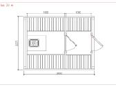 Kvadratinė sauna pirtis 3m - nuotraukos Nr. 15