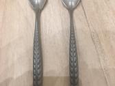 Dekoratyviniai alavinai šaukštai, ornamentuoti