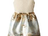 Us Angels Cap Sleeve Metallic Brocade Dress 12m.