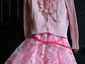 Beautees Neon Lace Belted Skater Dress Girls10m.