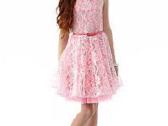 Beautees Neon Lace Belted Skater Dress Girls10m. - nuotraukos Nr. 2