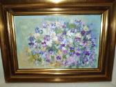 Nedidelis autorinis paveikslas gėlių motyvais
