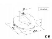 Tualeto paaukštinimas 10cm (universalus) - nuotraukos Nr. 2