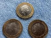 Monetos UK 2016m. 2 svarai, 3 vnt. cu-ni - nuotraukos Nr. 2
