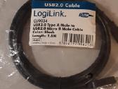 Logilink Usb 2.0 Cable, 180 cm