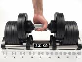 Reguliuojami hanteliai 2x32 kg su stovais - nuotraukos Nr. 3