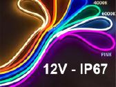 Neon LED juosta 12v - 24v - 9w daug spalvų