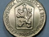 Čekoslovakija 1 krona 1967 (aunc)