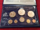 Monetos barbados 1973m cu-ni ir sidabras