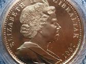 Moneta Gibraltar 2001m, 1 krona, cu-ni - nuotraukos Nr. 2