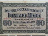 Banknotas 50 Markių Kowno 1918m