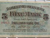 Banknotas 5 Markės Kowno 1918m