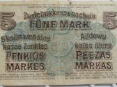 Banknotas 5 Markės Kowno 1918m - nuotraukos Nr. 2