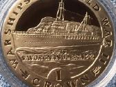 Moneta Gibraltar 1993m. 1 krona, cu-ni