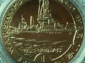 Moneta Gibraltar 1993m. 1 krona, cu-ni