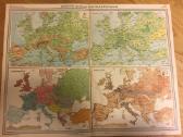 Antikvarinis Europos žemėlapis 1922 metų
