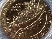 Moneta, Gibraltar, 1993m. 1 krona, cu-ni