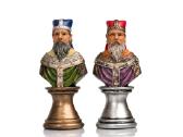 Viduramžiai: rankomis spalvinti šachmatai su lenta - nuotraukos Nr. 10